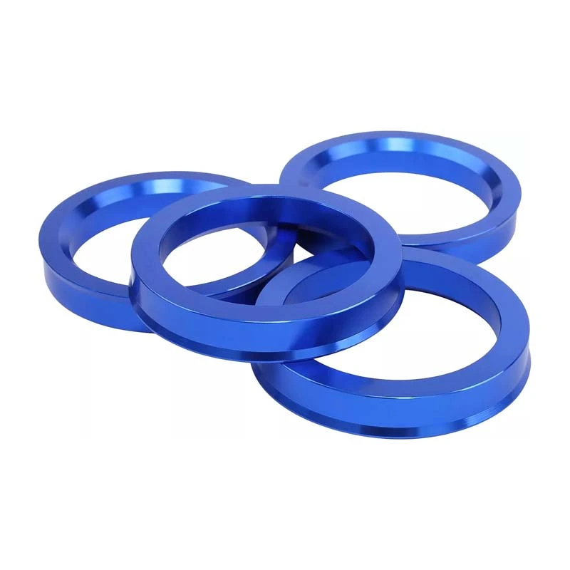 Anello centrico con mozzo in lega di alluminio blu